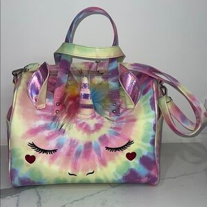 Tye dye Unicorn duffel Bag with detachable strap